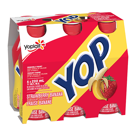 Yop Yogurt - Strawberry Banana Flavour - Yoplait Canada